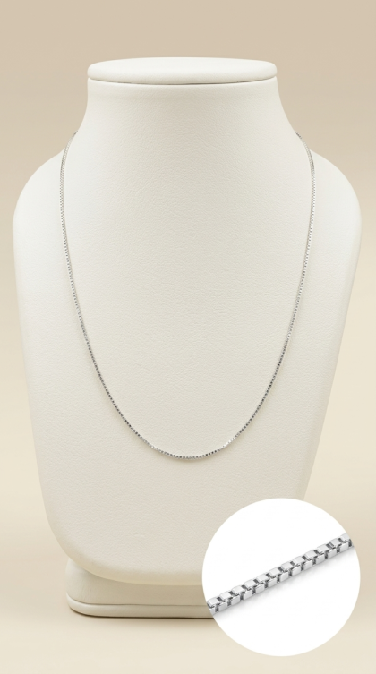 Cadena Veneciana en oro blanco 18K